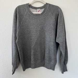 Vintage Plain Jerzees Sweatshirt - Gray